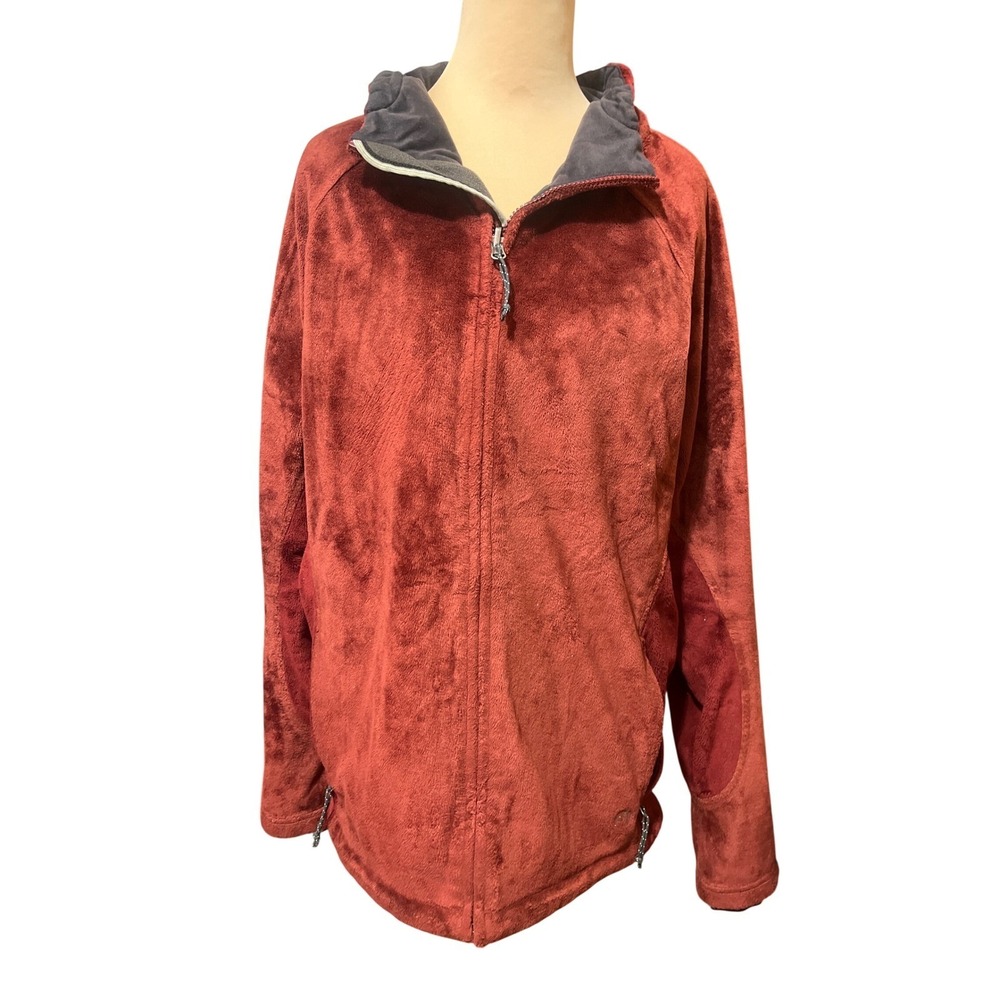 Mountain Hardwear Windstopper Fleece Jacket Rust Women's XL Full Zip Outdoors